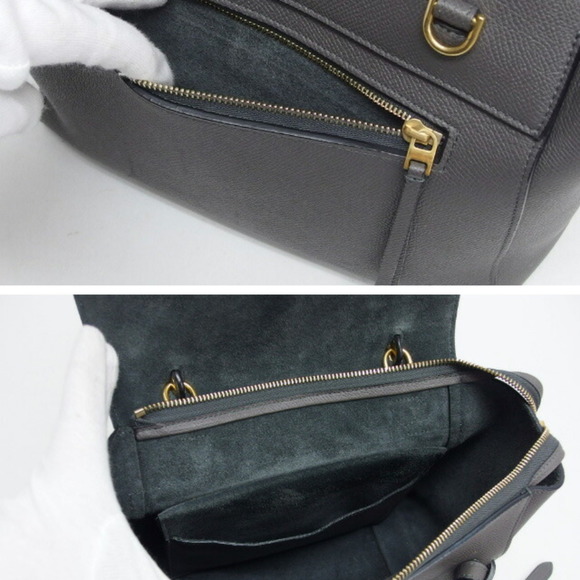 CELINE Micro Belt Design Handbag Dark Grey - Picture 5 of 11